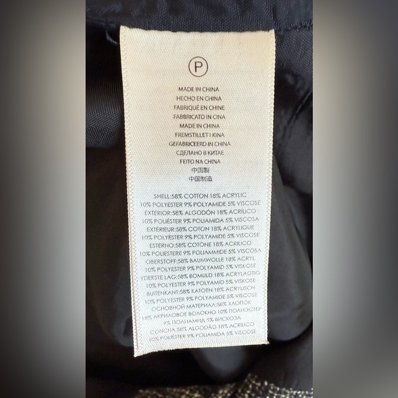 Michael Kors Blue & White Tweed Midi Dress Size 12 - Picture 4 of 4